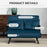 Click Clack 2 Seater Sofa Bed Settee for Living Room, Guest Room, Blue