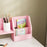 Kids Desk and Chair Set with Storage for 5-8 Years, Pink