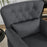 Chesterfield-style Accent Chair, Tufted Wingback Armchair with Pillow, Naihead Trim for Living Room, Bedroom, Grey