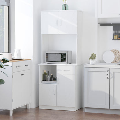 Freestanding Kitchen Cabinet Storage Unit Pantry Cupboard, White