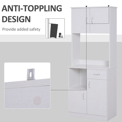 Freestanding Kitchen Cabinet Storage Unit Pantry Cupboard, White