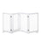 Wooden Freestanding Pet Gate 4 Panels 91cm Foldable Dog Safety Fence with 2 Support Feet Walk-through Door for Doorway Stairs White