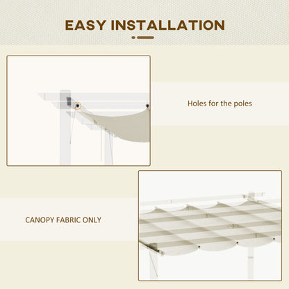 Pergola Shade Cover Replacement Canopy for 3 x 3(m) Pergola, Cream