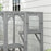 Wooden Cat House, 71" Catio Outdoor Cat Enclosure with 3 Platforms, Large Door and Weatherproof Roof, for Multiple Cats, Grey