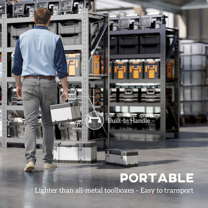 3 Pieces Tool Case Set, 23" 19" 16" Stainless Steel Tool Boxes