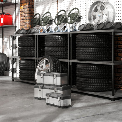 3 Pieces Tool Case Set, 23" 19" 16" Stainless Steel Tool Boxes