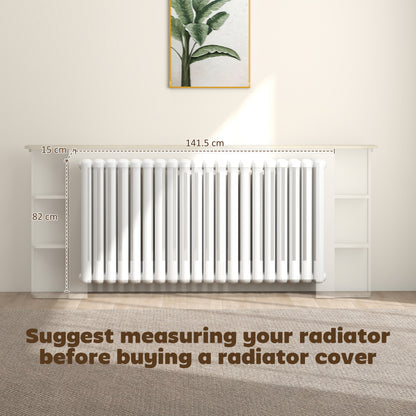 Vertical Slatted Heater Cover for Living Room, Extra Larg, White
