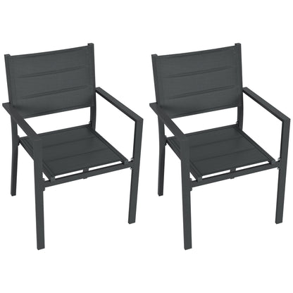 Set of Two Aluminium Stacking Garden Chairs
