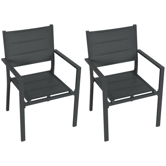 Set of Two Aluminium Stacking Garden Chairs