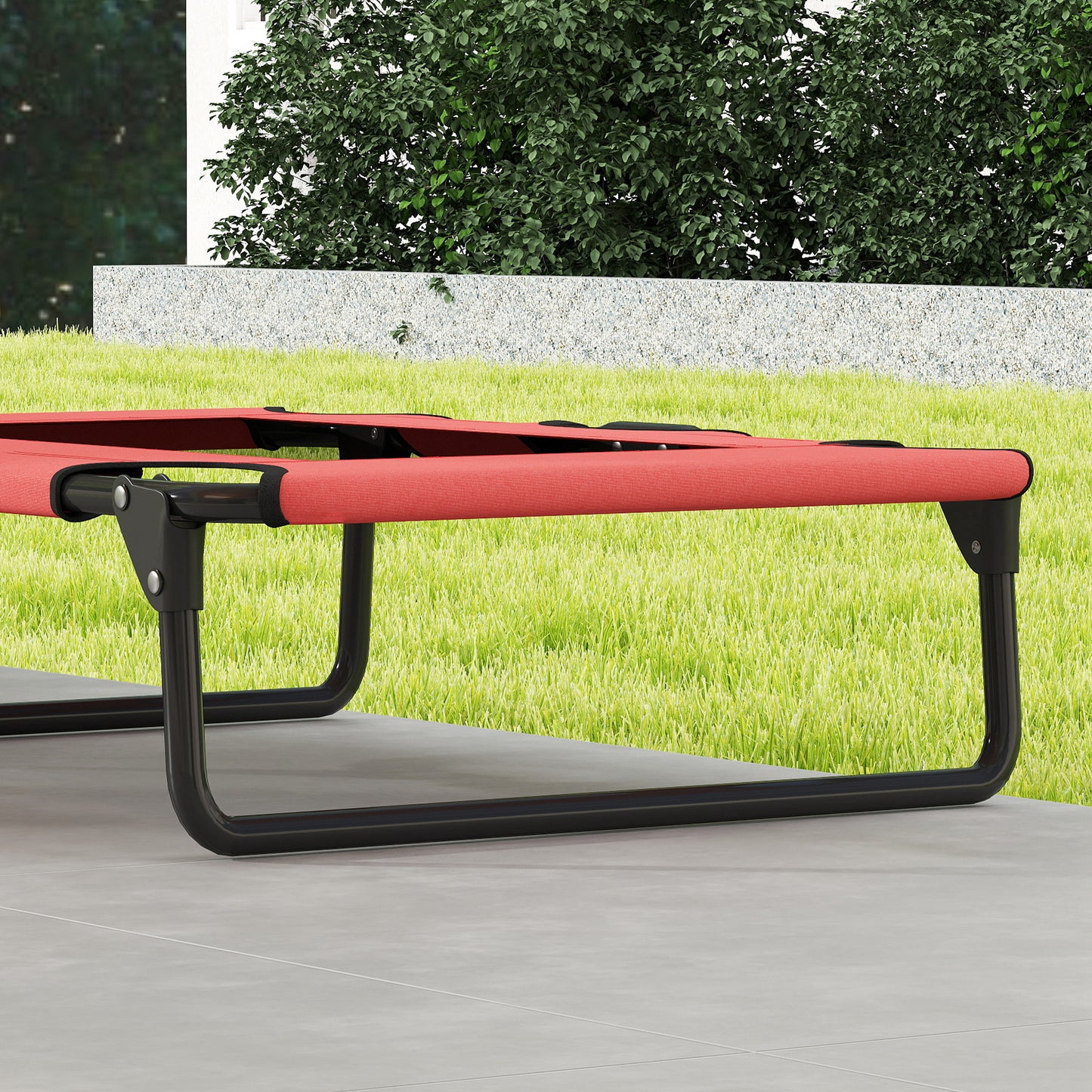 Raised Dog Bed with Breathable Mesh for S & M Dogs, Red