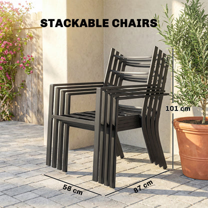 5 Pieces Outdoor Dining Set with Cushions, Garden Dining Set for 4