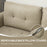 Modular Sectional Sofa with Storage, 2 Seater Sofa Set, Light Brown