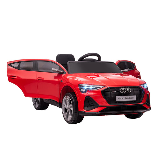 Audi E-tron Licensed 12V Kids Electric Ride On Car with Parental Remote Music Lights MP3 Suspension Wheels for 3-5 Years Red