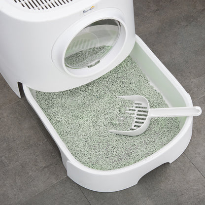 Cat Litter Box Portable Pet Toilet Fully Enclosed Kitten Pan w/ Scoop