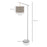 Floor Lamp with 350° Rotating Lampshade, LED Bulb Included, Grey