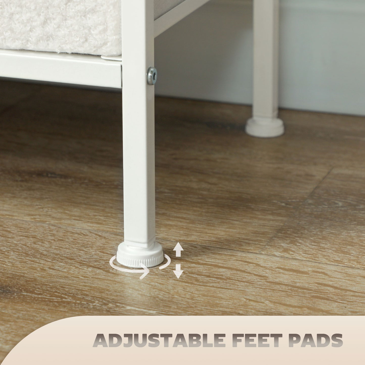 Boucle Chest of Drawers, 2 USB & 2 AC Ports, 8 Drawers Dresser