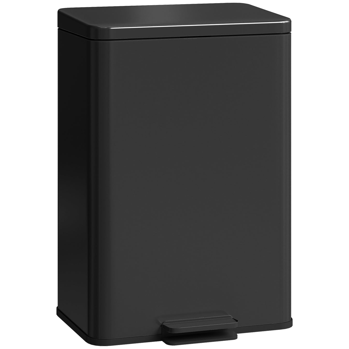 Pedal Bin with Soft-Close Lid, 20L Kitchen Bin for Home, Matte Black