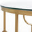 Round Coffee Tables Set of 2, Gold Nest of Tables with Tempered Glass Top, Steel Frame for Living Room, Gold