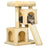 Sisal Cat Rest & Play Activity Tree w/ 2 House Cream White