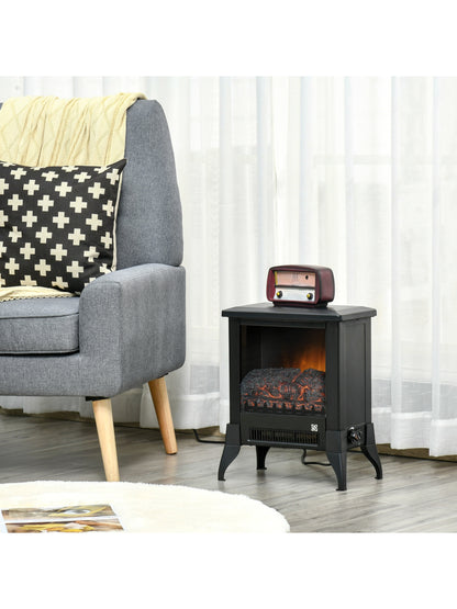 Electric Fireplace Stove, Freestanding Fireplace Heater W/ Flame Effect