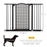 74-105 cm Pet Safety Gate Barrier Stair Pressure Fit with Auto Close and Double Locking for Doorways, Hallways, Black