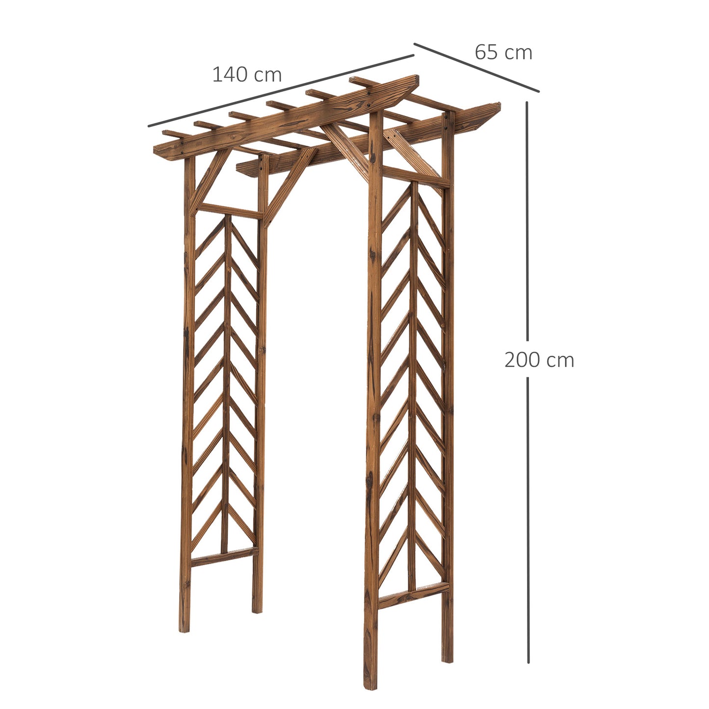 Wooden Garden Arbor, Arch Trellis for Climbing Vines