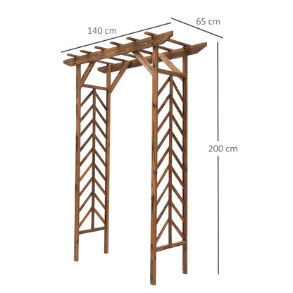 Wooden Garden Arbor, Arch Trellis for Climbing Vines