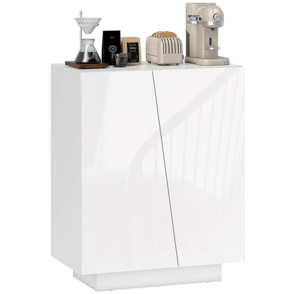 High Gloss Storage Cabinet for Bedroom Living Room Dining Room White