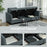 Modular Sectional Sofa with Storage, 2 Seater Sofa Set, Dark Grey