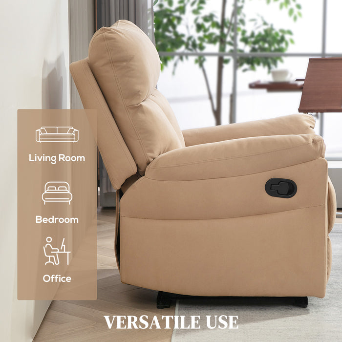 Recliner Chair Reclining Chair with Adjustable Leg Rest Light Brown