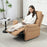 Recliner Chair Reclining Chair with Adjustable Leg Rest Light Brown