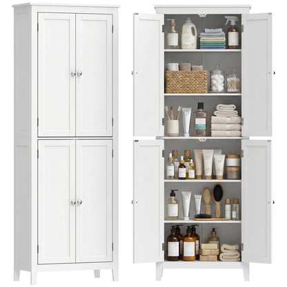 170 cm Tall Bathroom Storage Cabinet with Adjustable Shelves