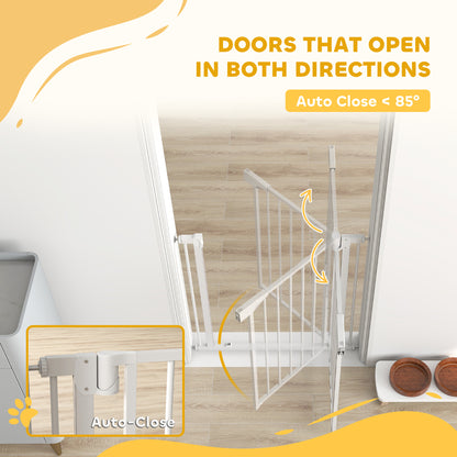 Pet Safety Gate, 76-82cm Wide Baby Stair Gate with Auto-Close