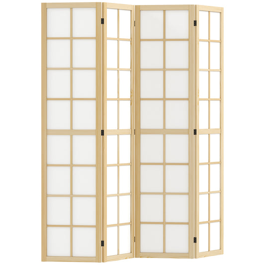 Indoor Room Partition, 4 Panel Folding Room Divider, 160 x 170cm