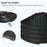 4PCs Parasol Bases, Patio Umbrella Weights for Parasol, Wicker Effect HDPE Water and Sand Filled Base with Built-in Handles