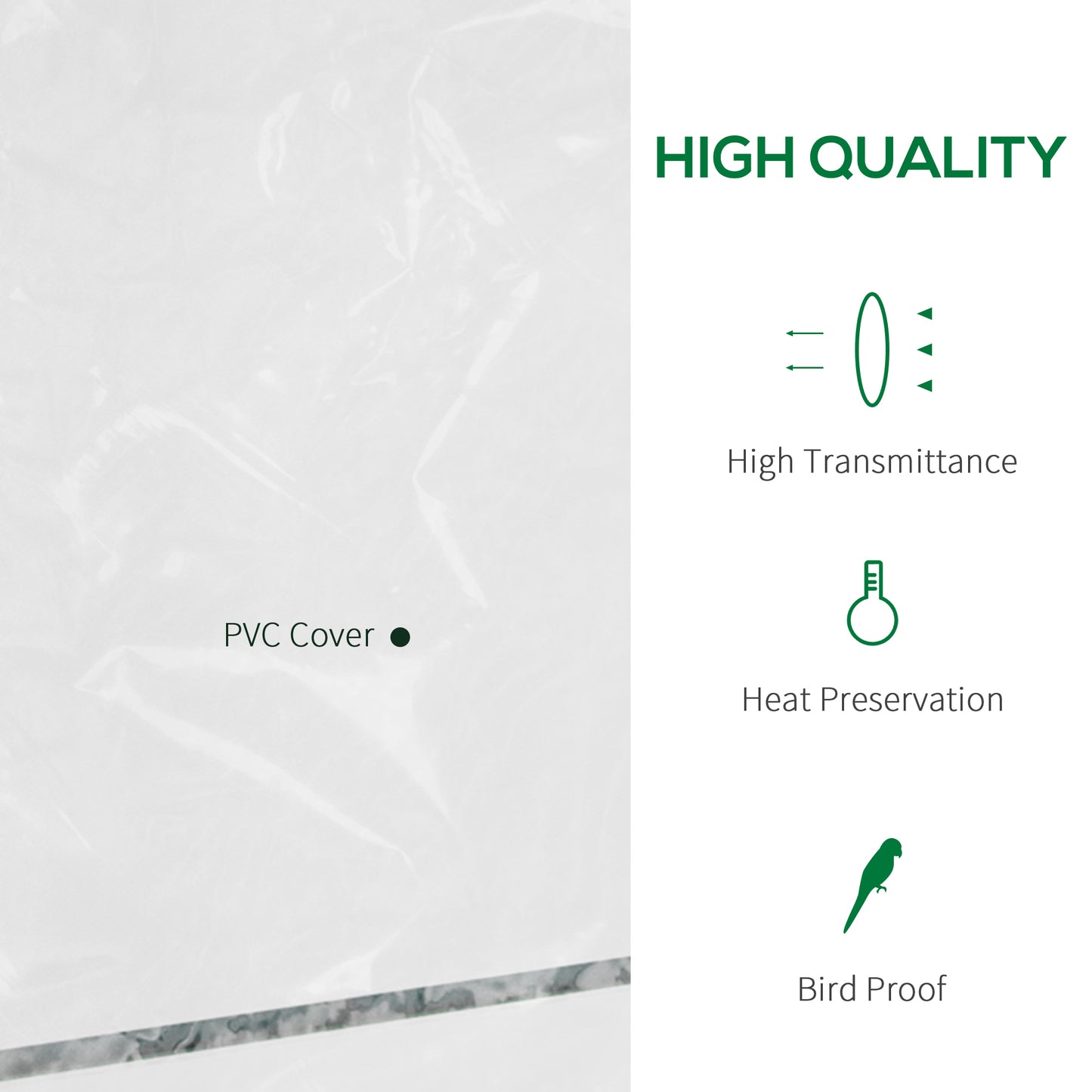 Walk In Greenhouse Garden Clear PVC Frame Shelves Reinforced Plant Grow