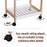 3-Tier Mobile Kitchen Trolley Cart Storage Shelves Rack Rolling Wheels White 46 x 35 x 74.5 cm