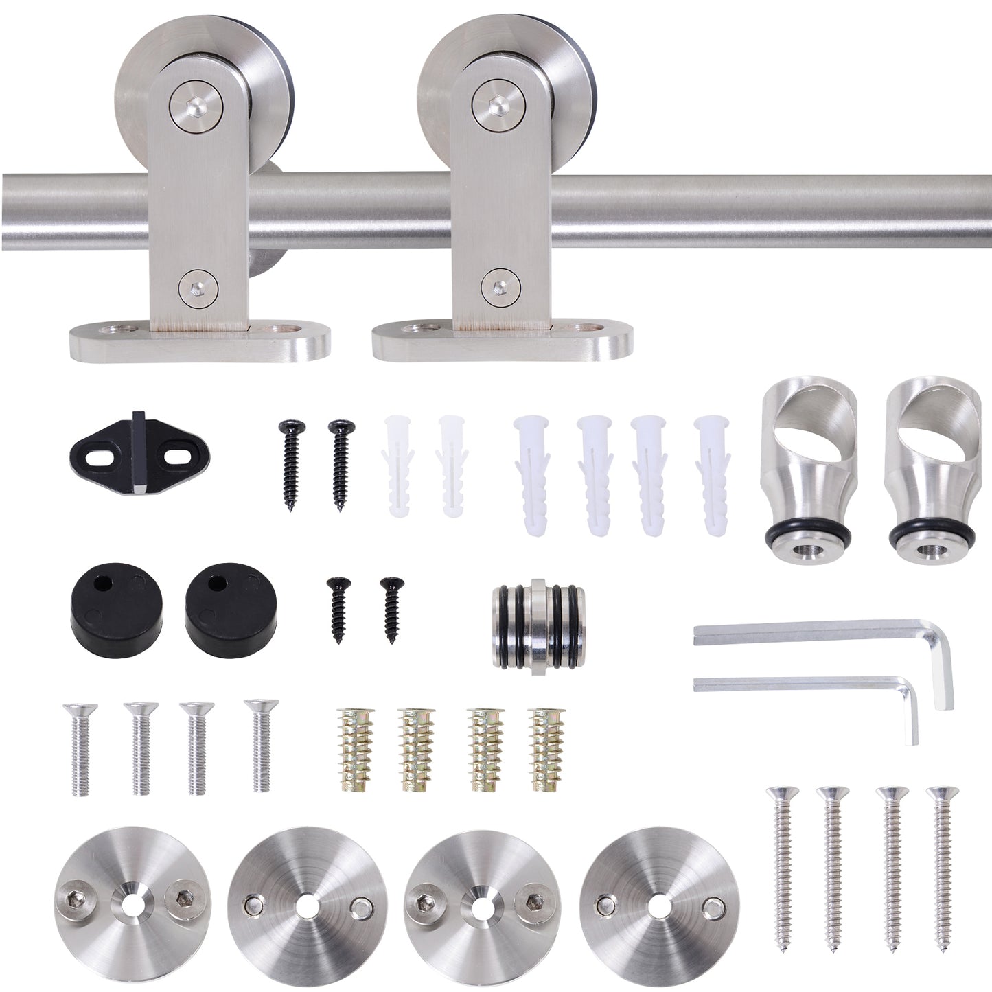 Modern Sliding Barn Door Closet Hardware Track Kit Track System Unit
