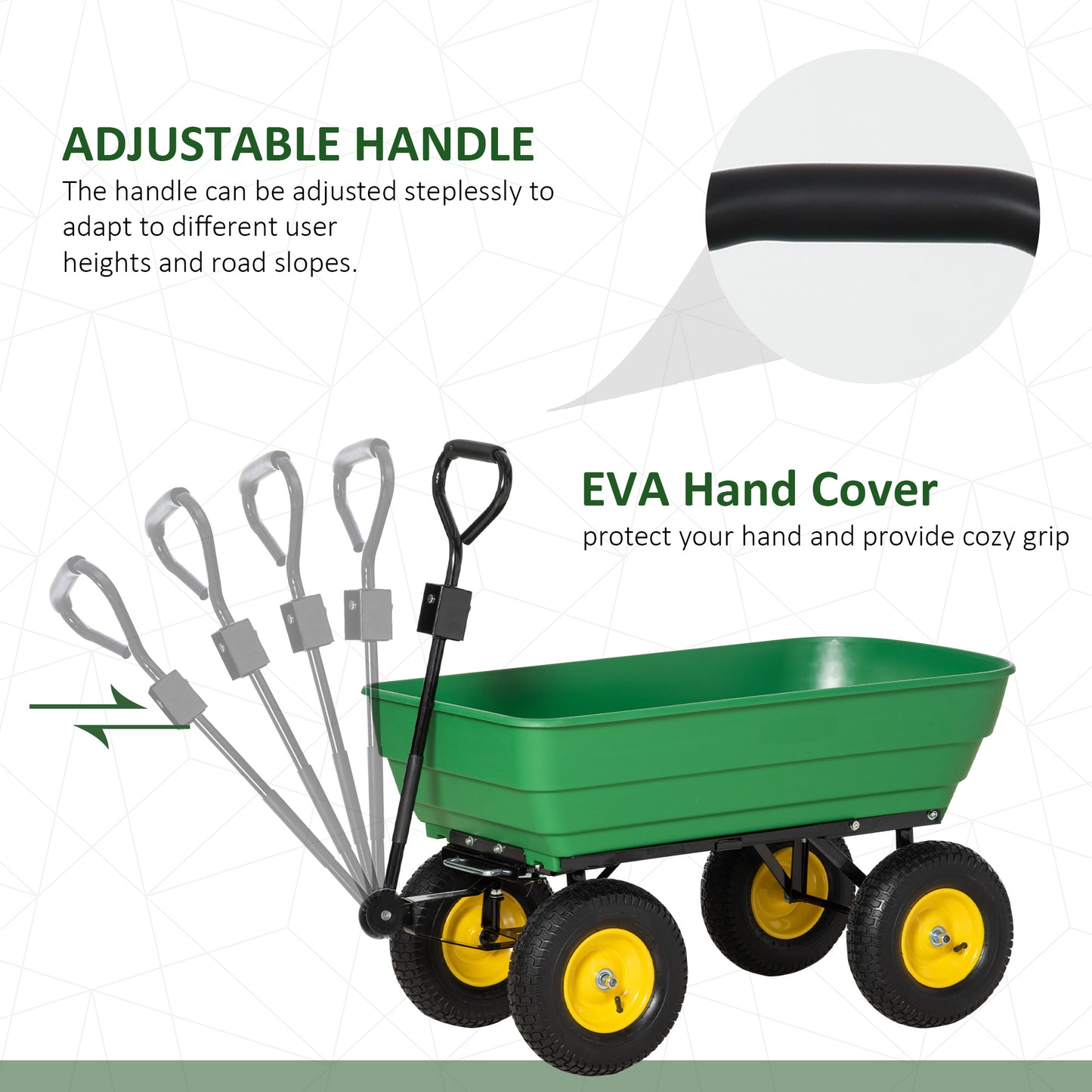 125 Litre Large Garden Cart - The Heavy-Duty Dump Cart