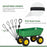 125 Litre Large Garden Cart Heavy Duty 4 Wheel Trolley Dump Wheelbarrow Tipping Truck Trailer - Green