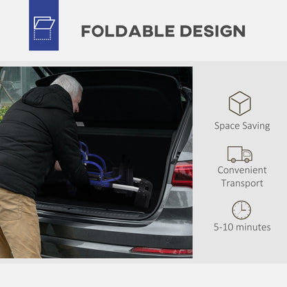 2 in 1 Wheelchair & Folding Rollator Walker Combo, Pearl Blue