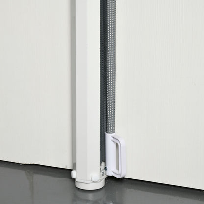 Retractable Pet Safety Gate, Folding Stair Barrier, Guard Door, Grey