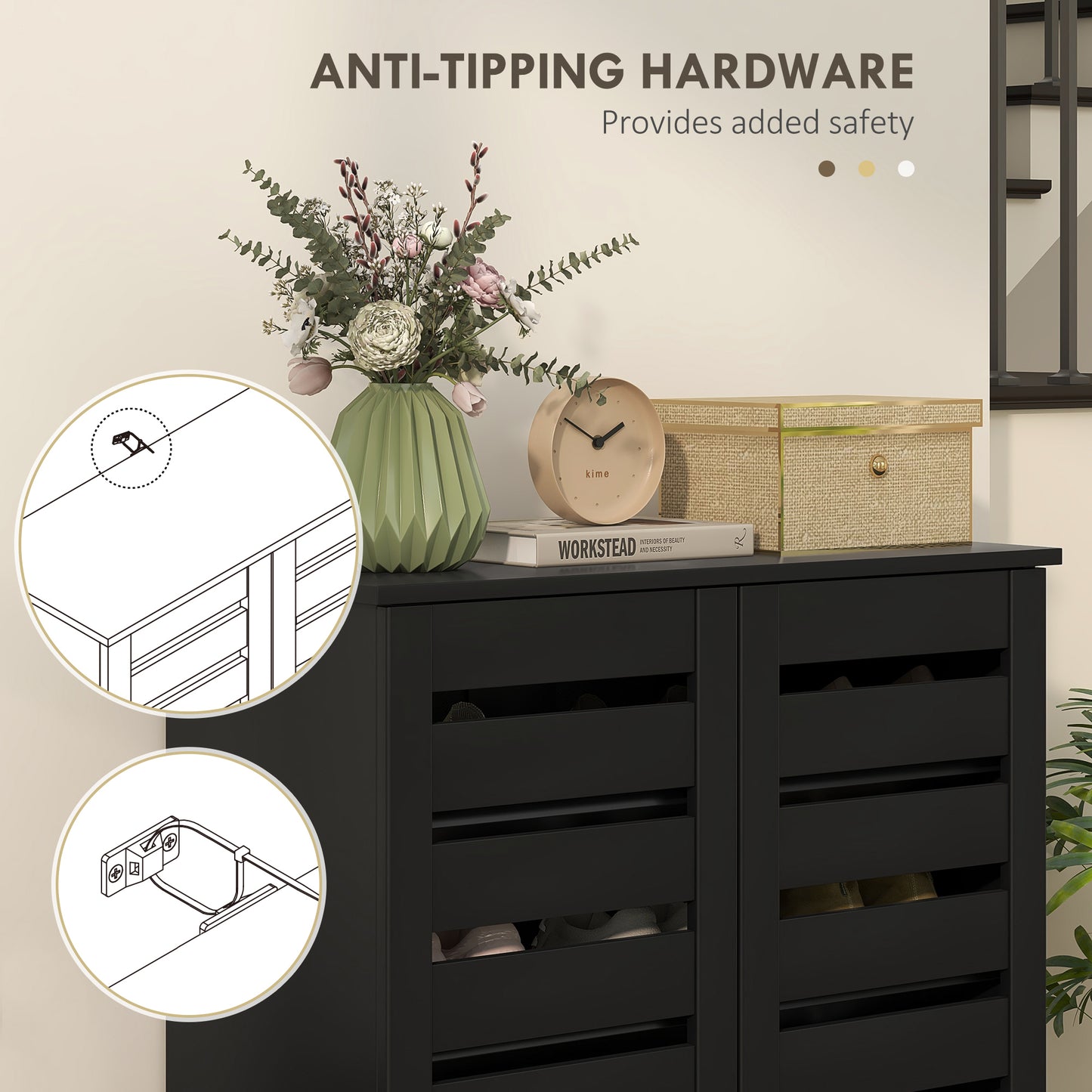 Pedal Bin with Soft-Close Lid, 20L Kitchen Bin for Home, Matte Black