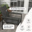 5 Pieces Garden Dining Set with Glass Top Dining Table, Outdoor Umbrella Hole Table and 4 Armchairs w/ Breathable Mesh Fabric Seats