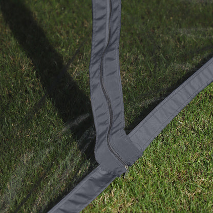 3x4m 2-Tier Gazebo Aluminium Garden Marquee Party Tent Black