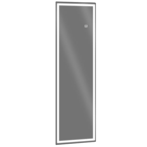 Dimming Full Length Mirror, 120 x 40cm Long Wall Mirror with 3 Colour LED, Smart Touch, Memory Function