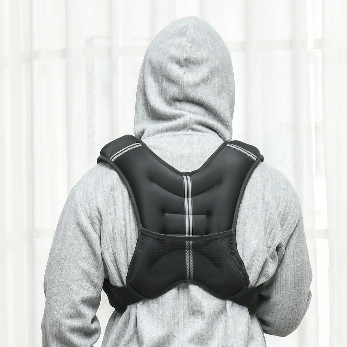 8KG Weighted Vest with Adjustable Straps, Pocket, Reflective Strips