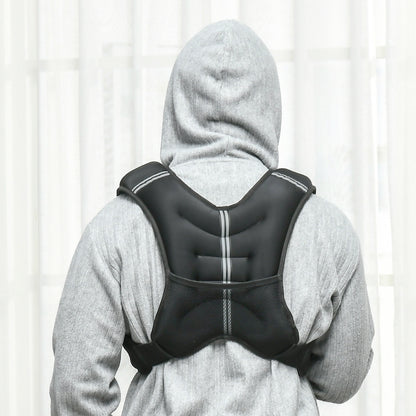 8KG Weighted Vest with Adjustable Straps, Pocket, Reflective Strips