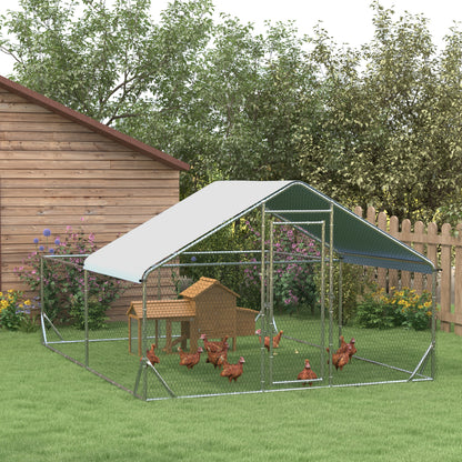 Walk-In Chicken Run, Hen House, for Ducks, Rabbits w/ Water-Resist Roof