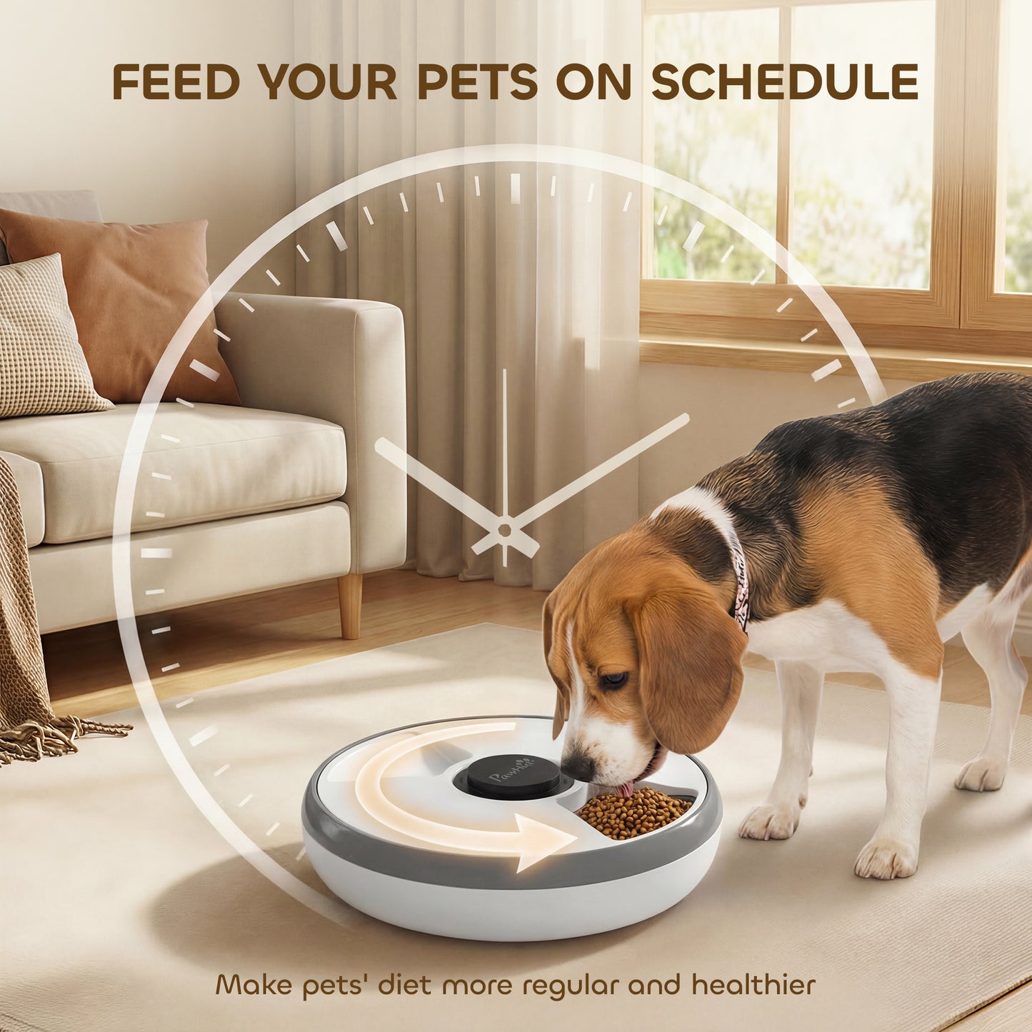 Automatic Cat Feeder Programmable Timer for 6 Meals